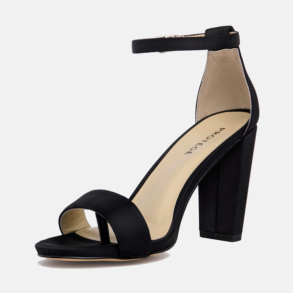 BLACK Lace detail strappy block heels | Womens Shoes | Select Fashion